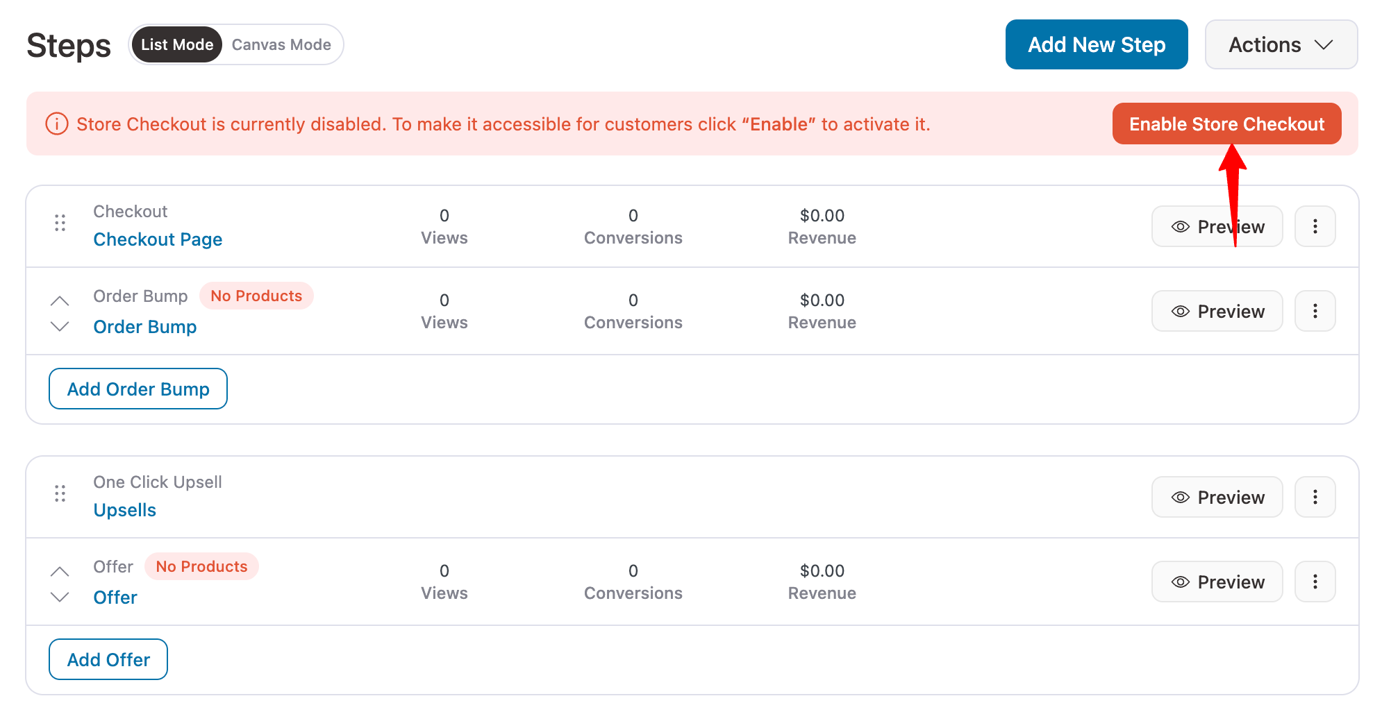 enable global checkout