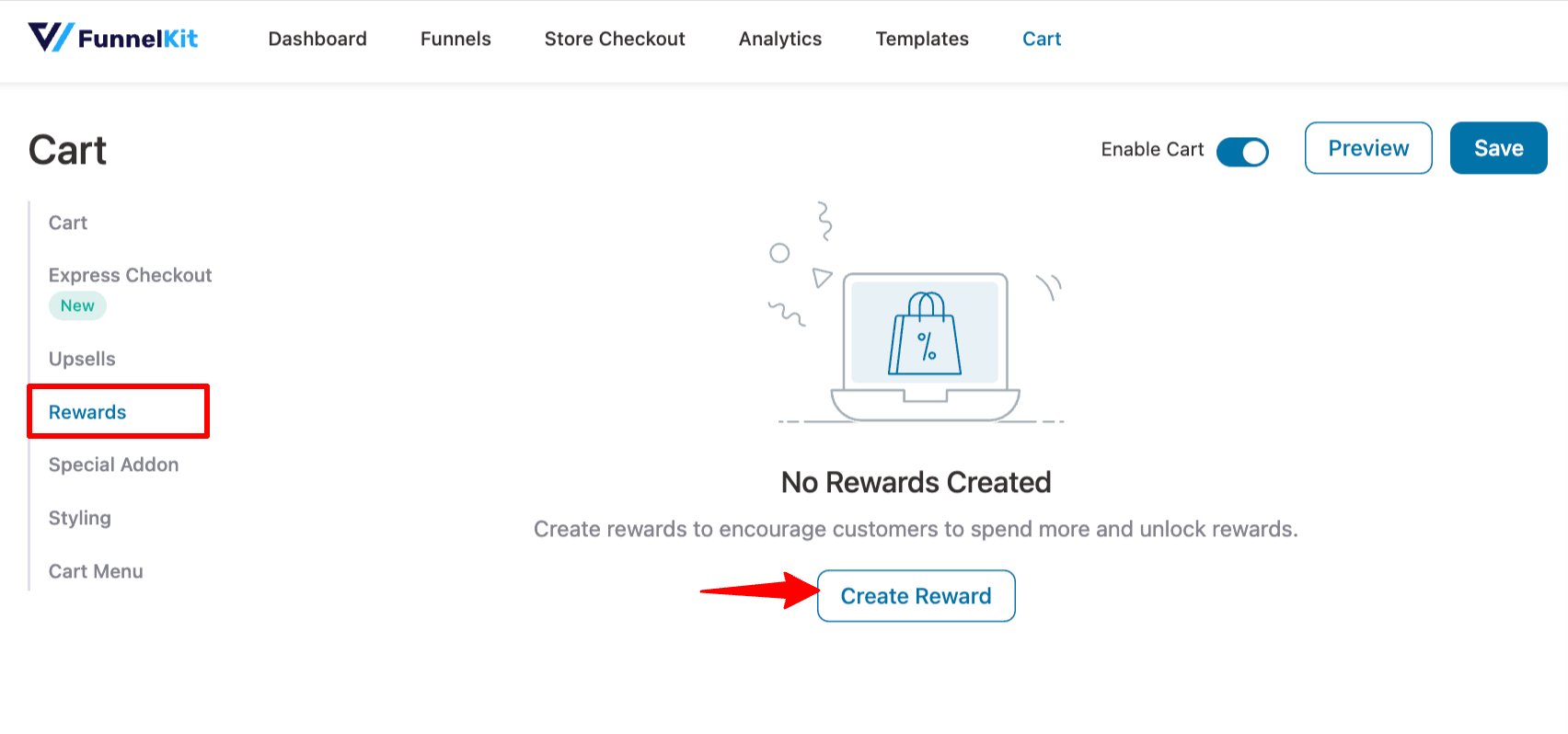 hit create reward