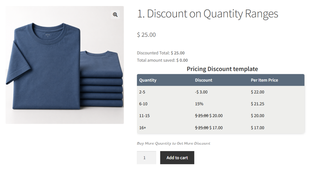 Quantity and Bulk Pricing Tiers