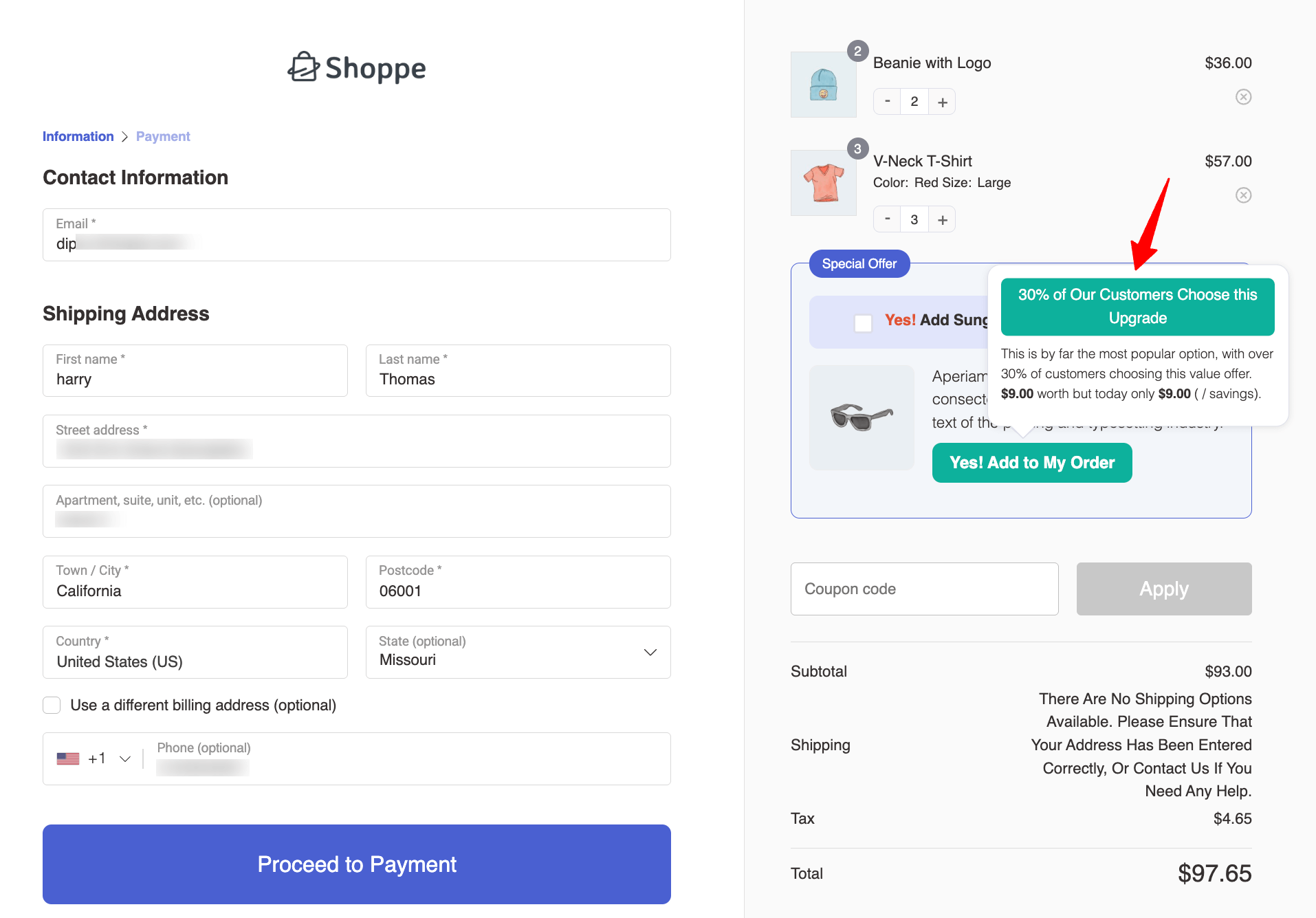 social proof tooltip