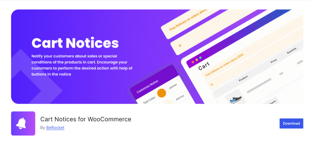 Cart notice for WooCommerce, Best Cart Notice Plugin