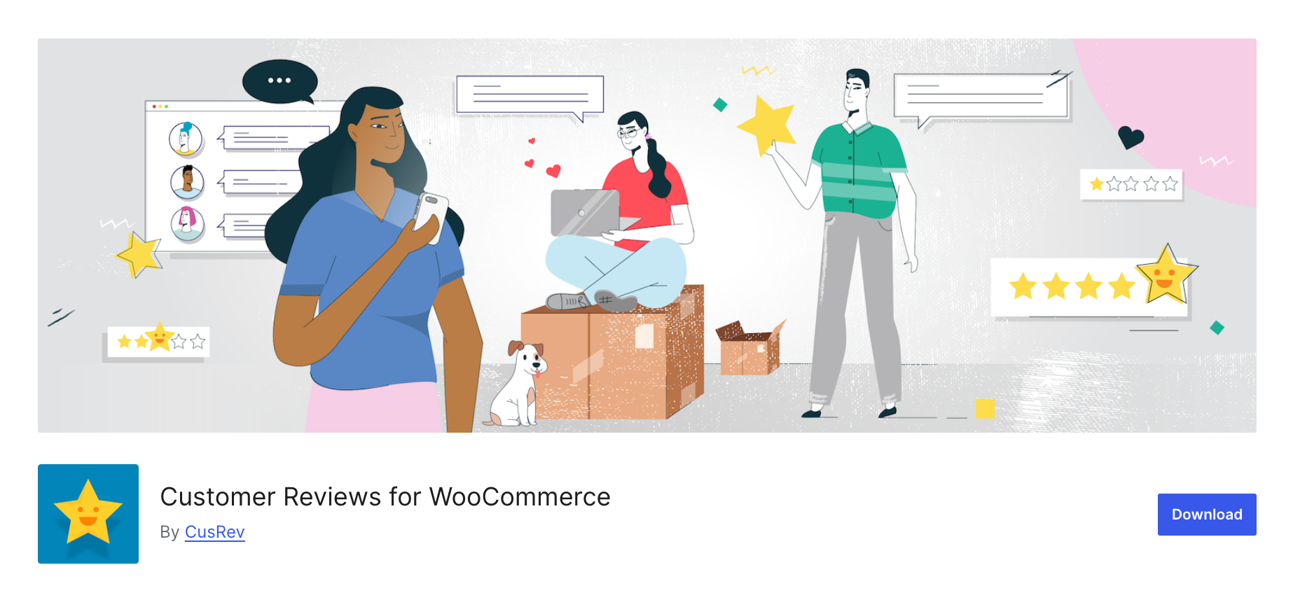 Customer review for WooCommerce