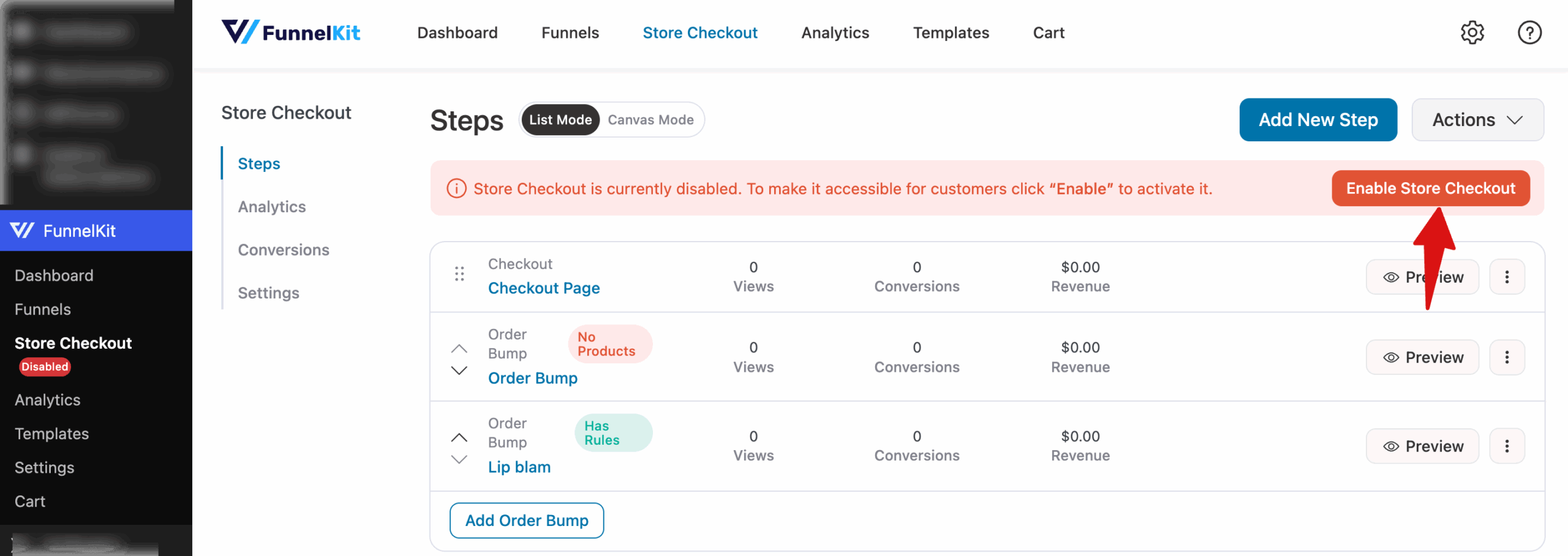 activate WooCommerce checkout with free gift