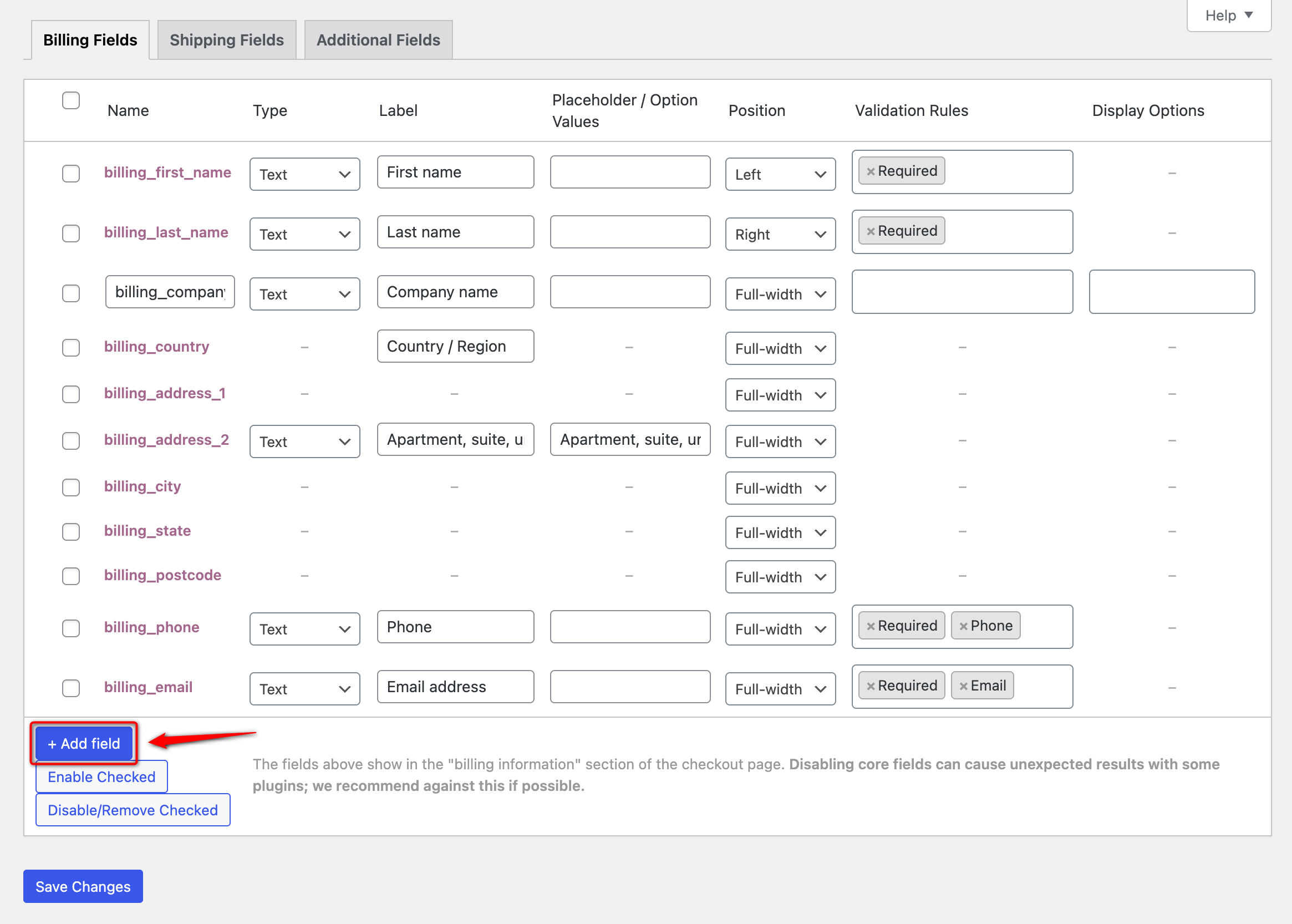 Add field to the woocommerce checkout page