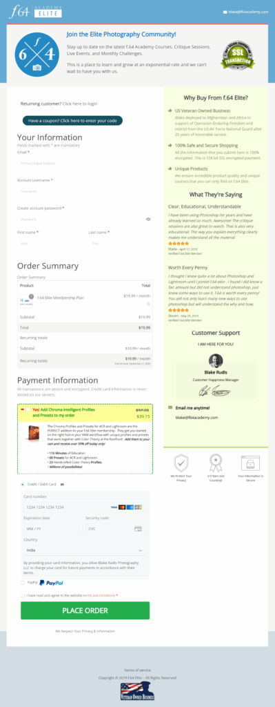 Blake Rudis f64 academy woocommerce one page checkout 