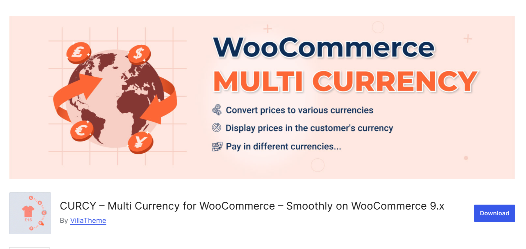 CURCY Multi Currency for WooCommerce - Automatic and manual currency switching with live exchange rates and customizable price rounding