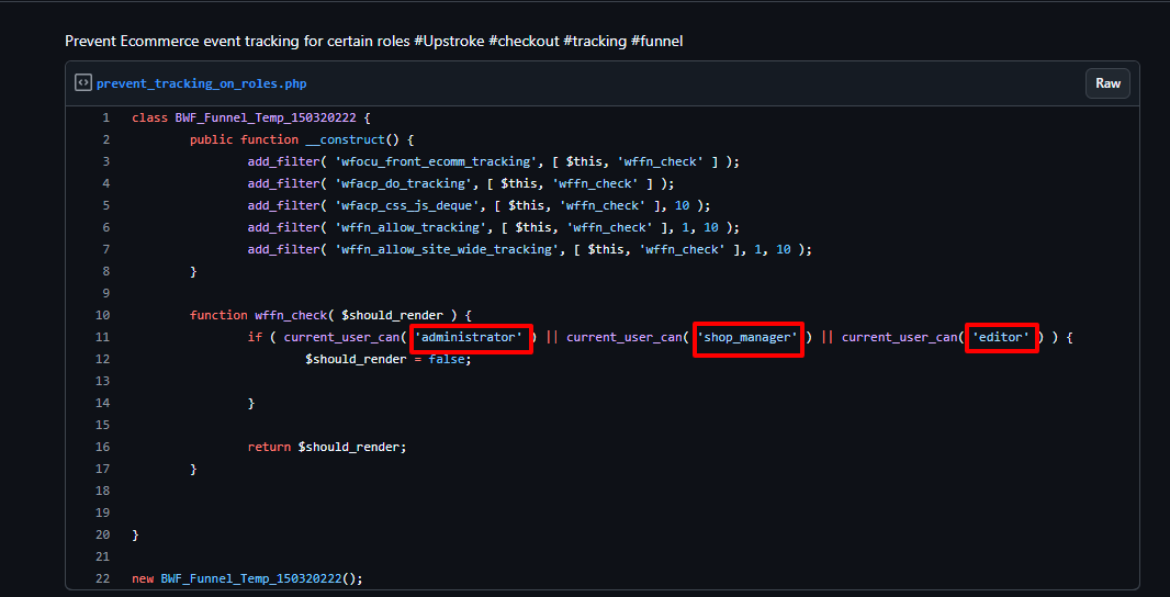 User Role Example