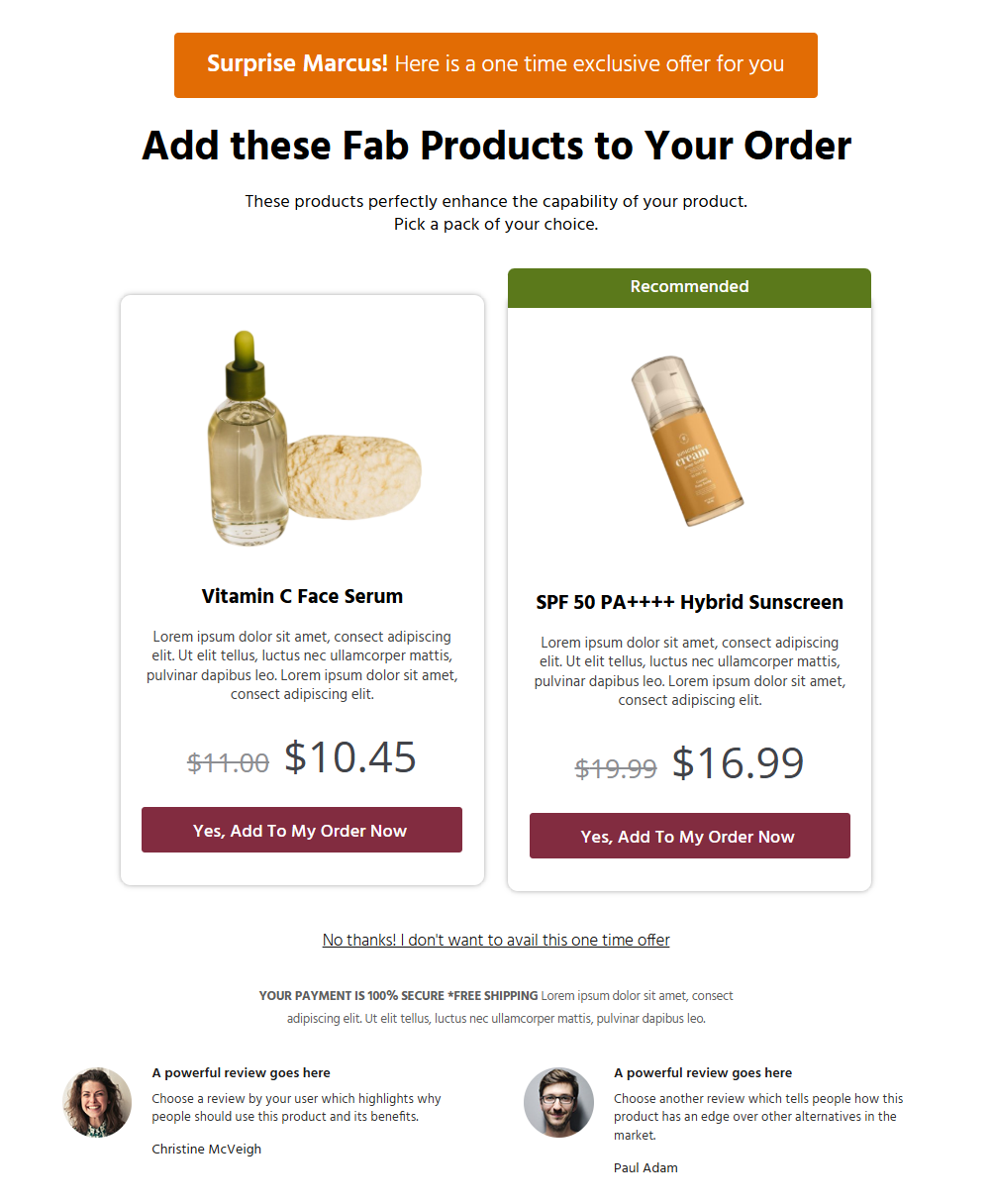 funnelkit multi-product upsells