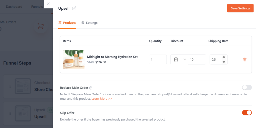 cartflows only offers static shipping option