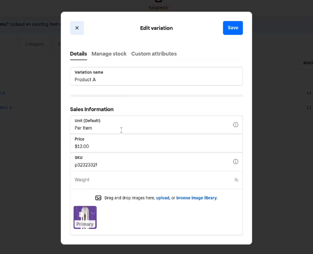 Product data successfully synced to Square from WooCommerce