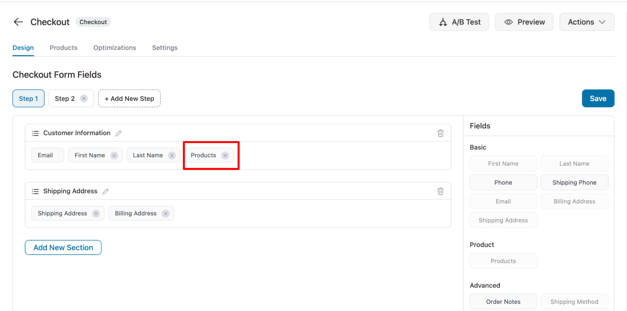 add product block