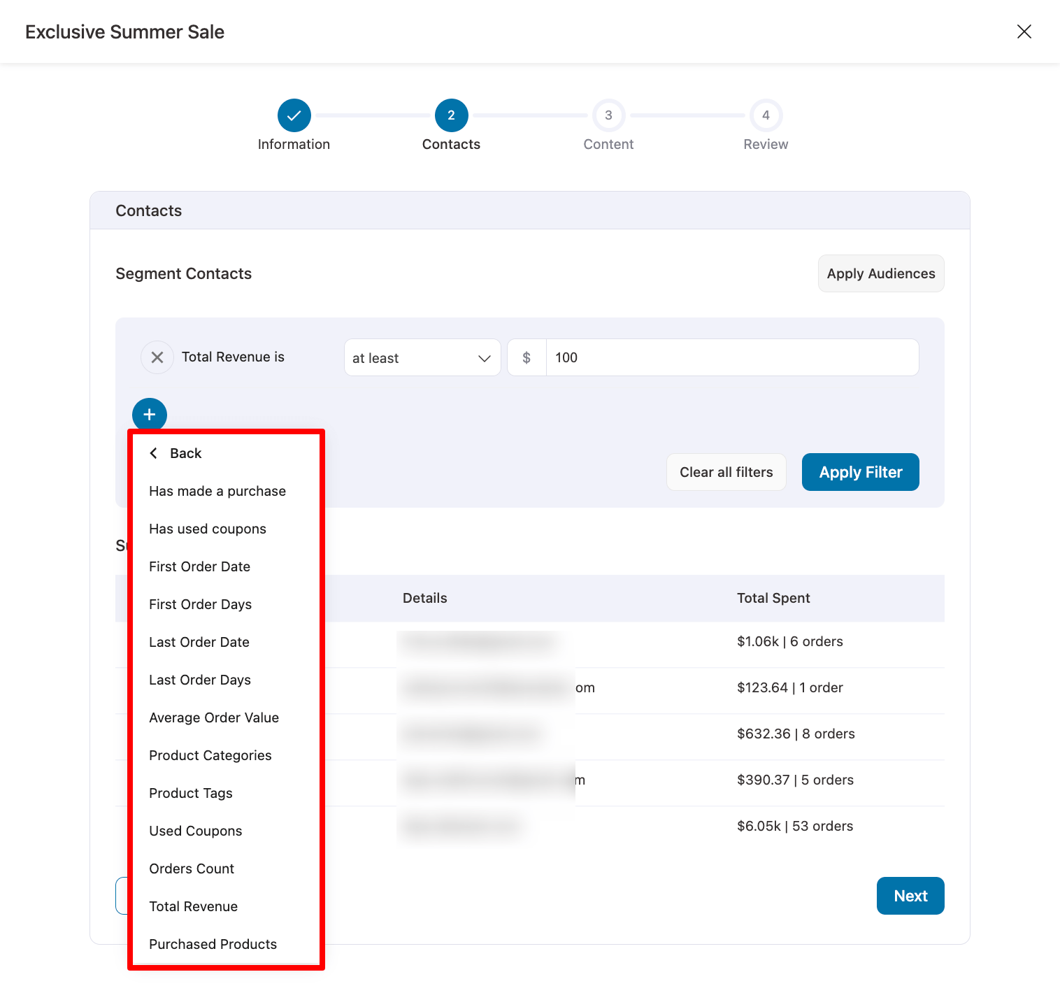 Segmenting WooCommerce customers based on total revenue and purchase frequency