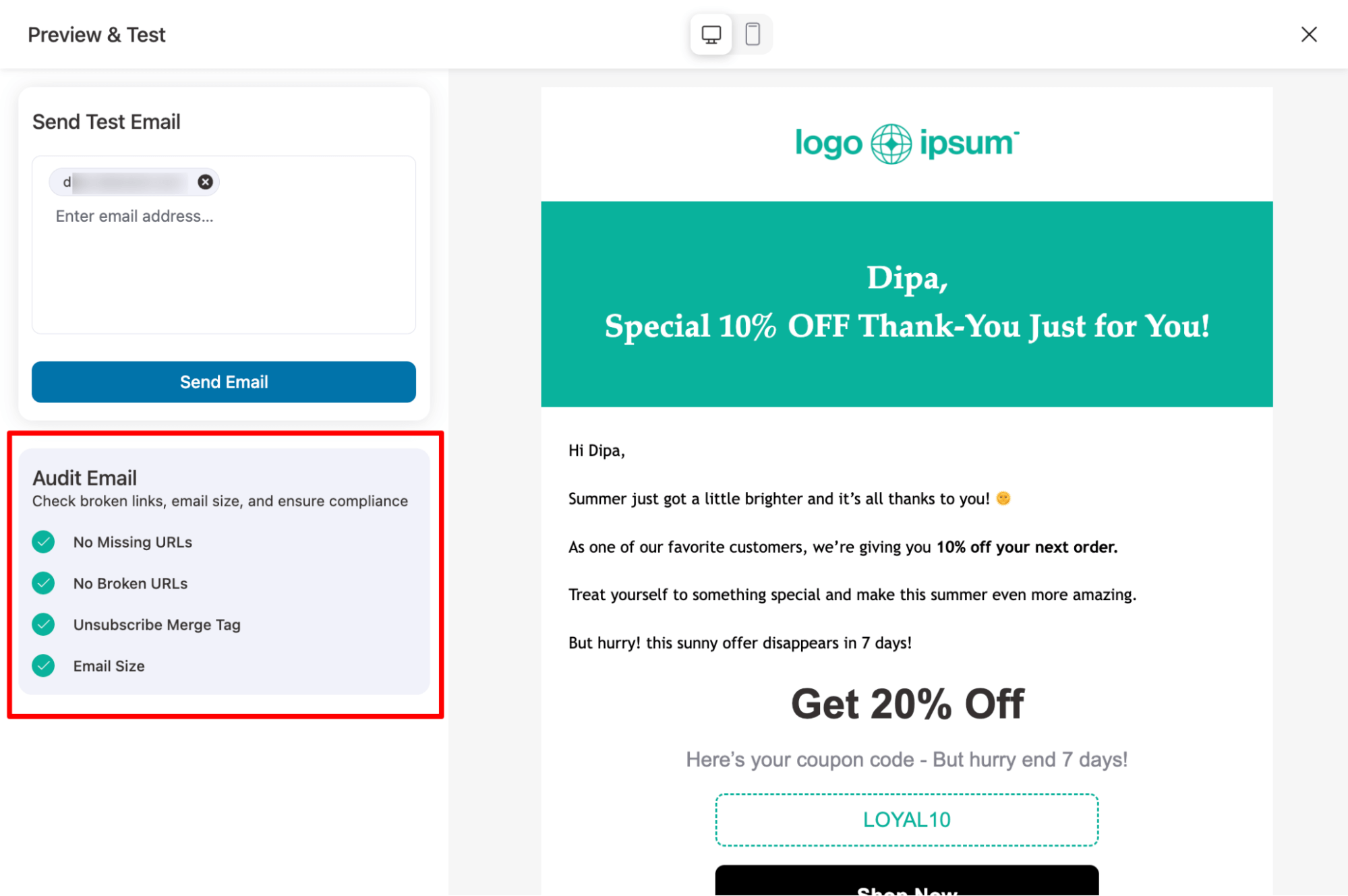 audit email