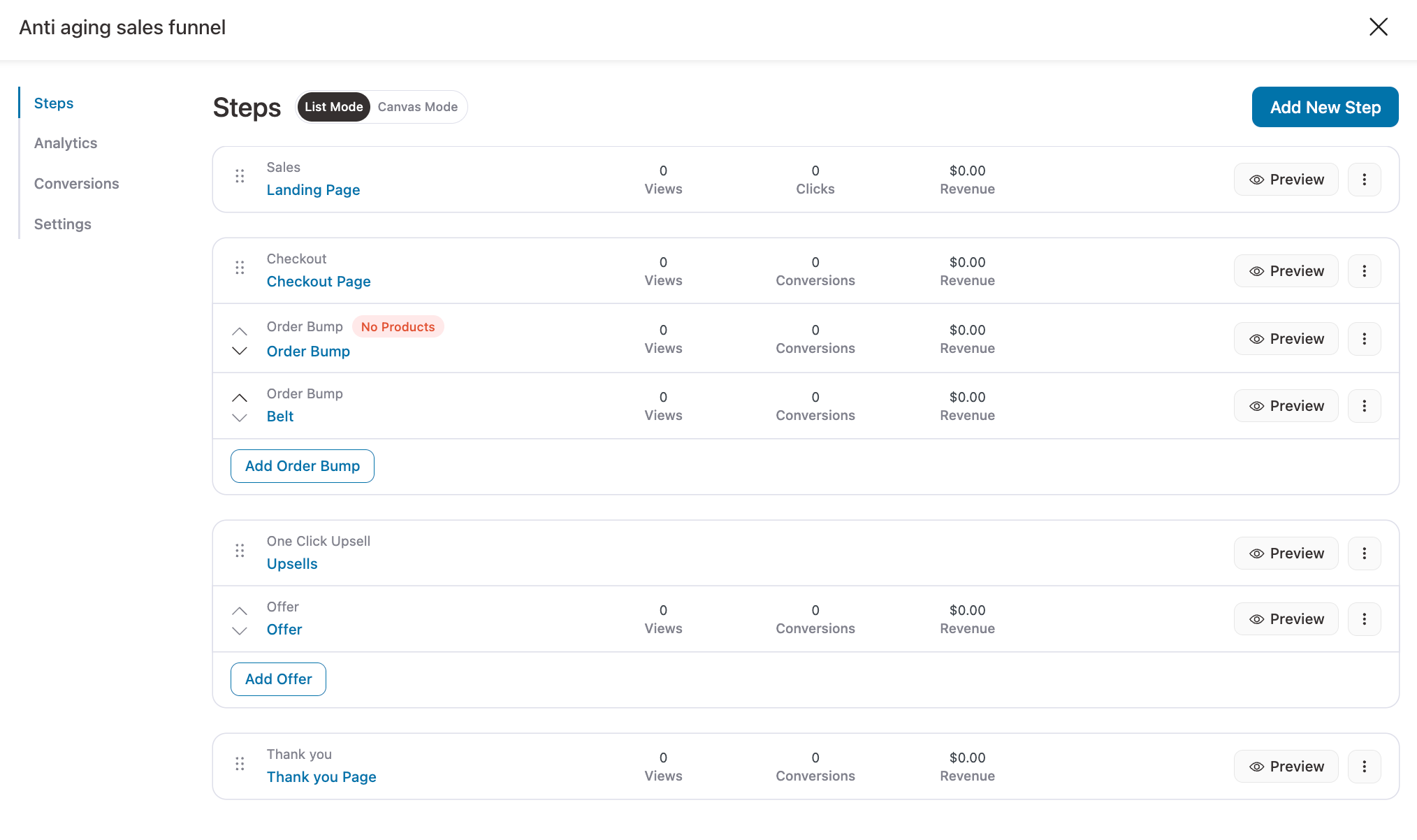 test sales funnel pages