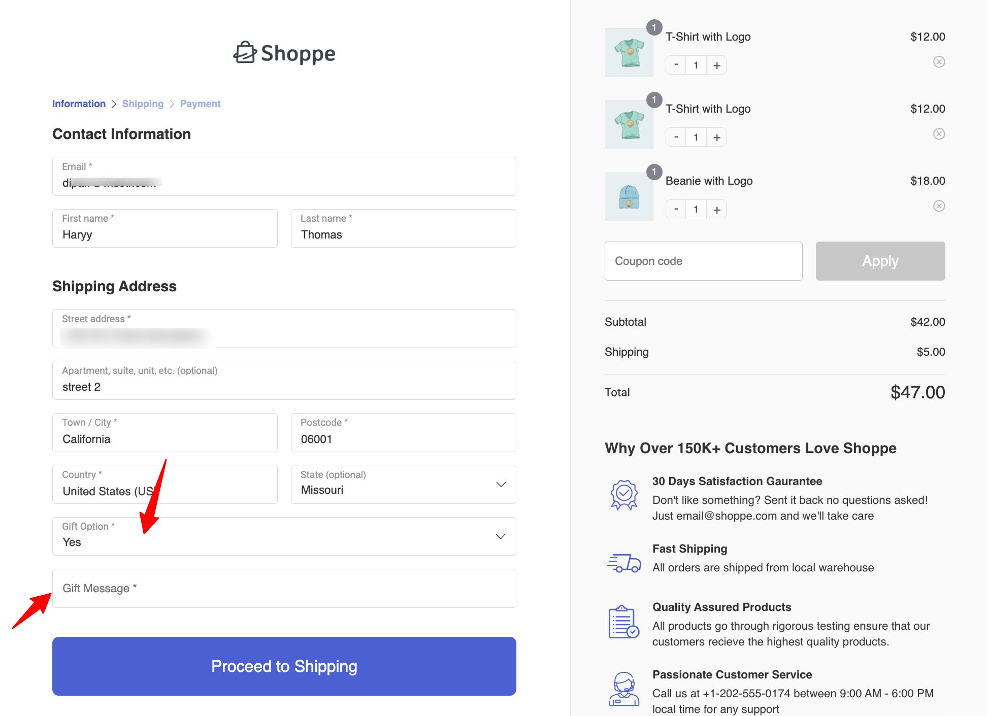 If you choose “Yes”, you will see the conditional field.
