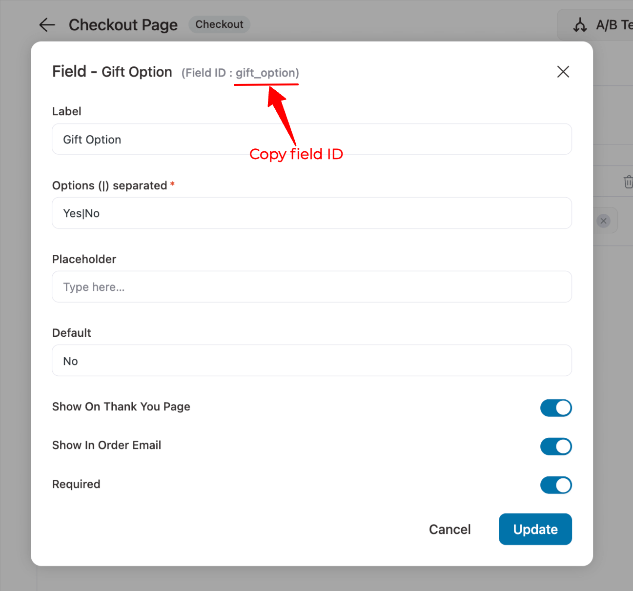 Copy Field IDs for Select2 and Conditional Fields