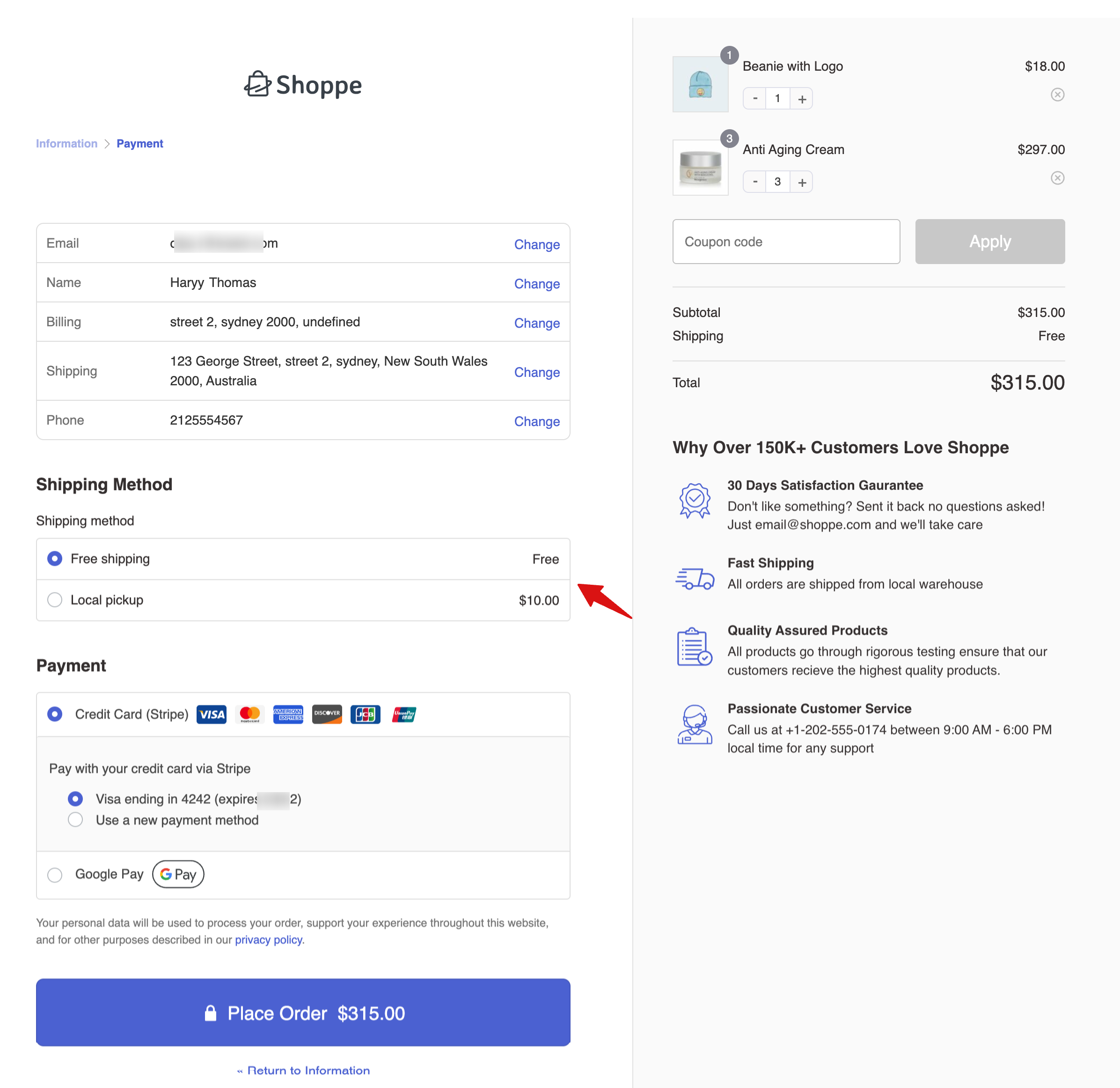 free shipping overview