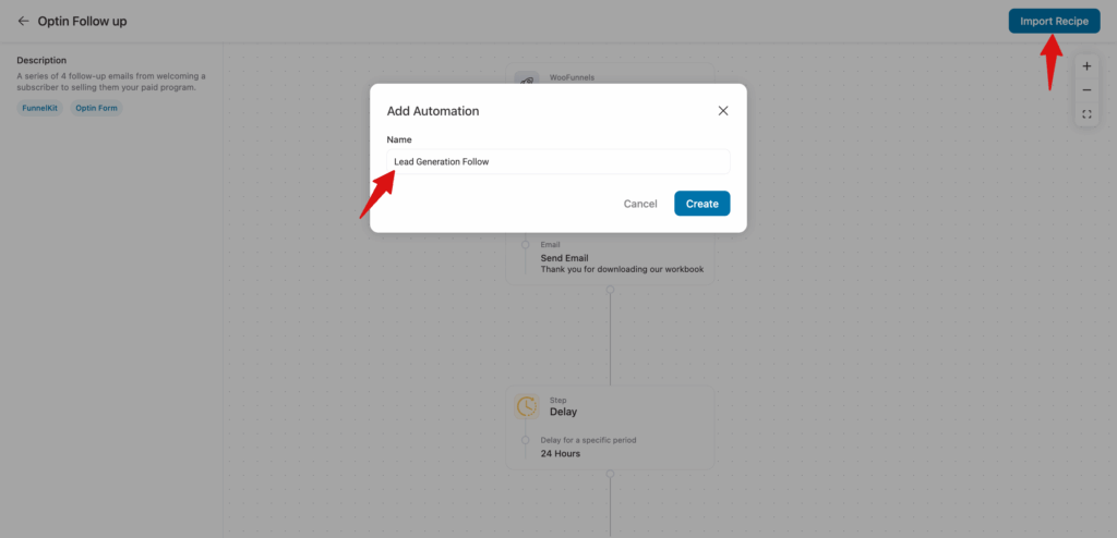 import Optin Follow up automation