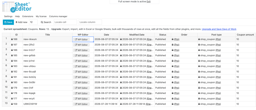 How does this plugin save time and make bulk coupon management effortless