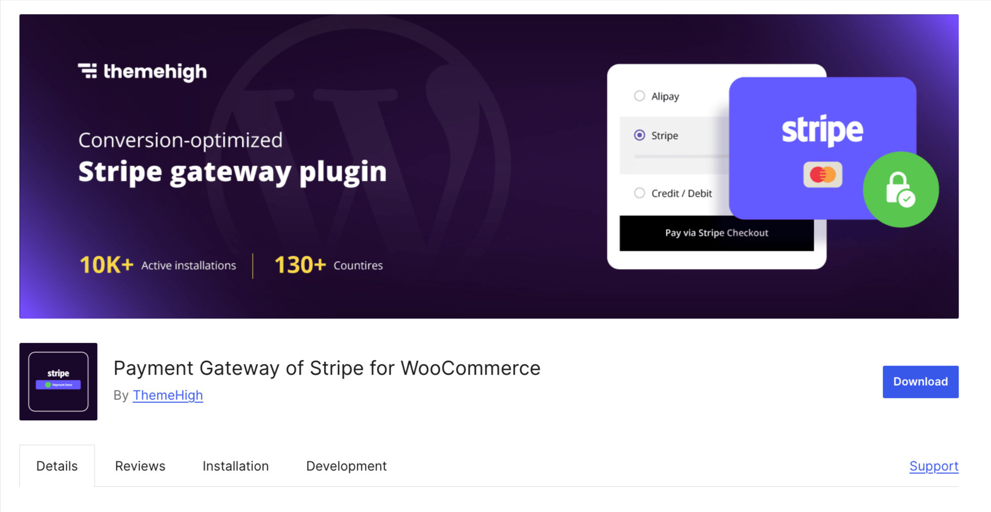Payment Gateway of Stripe for WooCommerce 