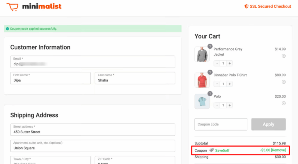 How does this plugin improve the coupon experience during checkout?