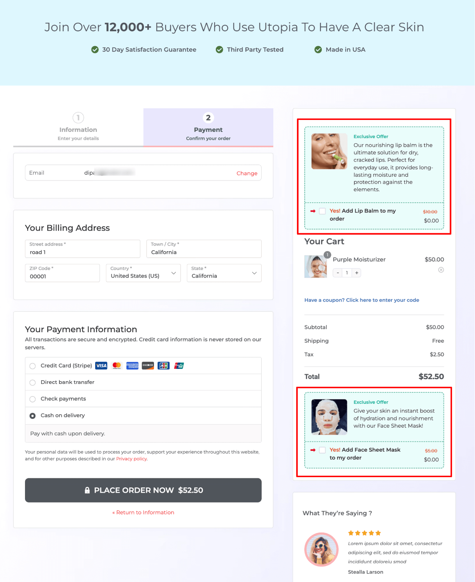 orders bumps on checkout page - Proven Strategies to Increase Your WooCommerce Sales