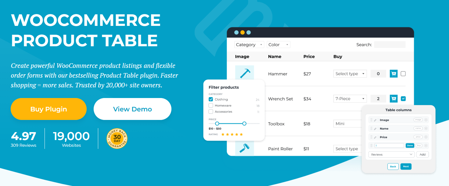 WooCommerce Product Table (Barn2)