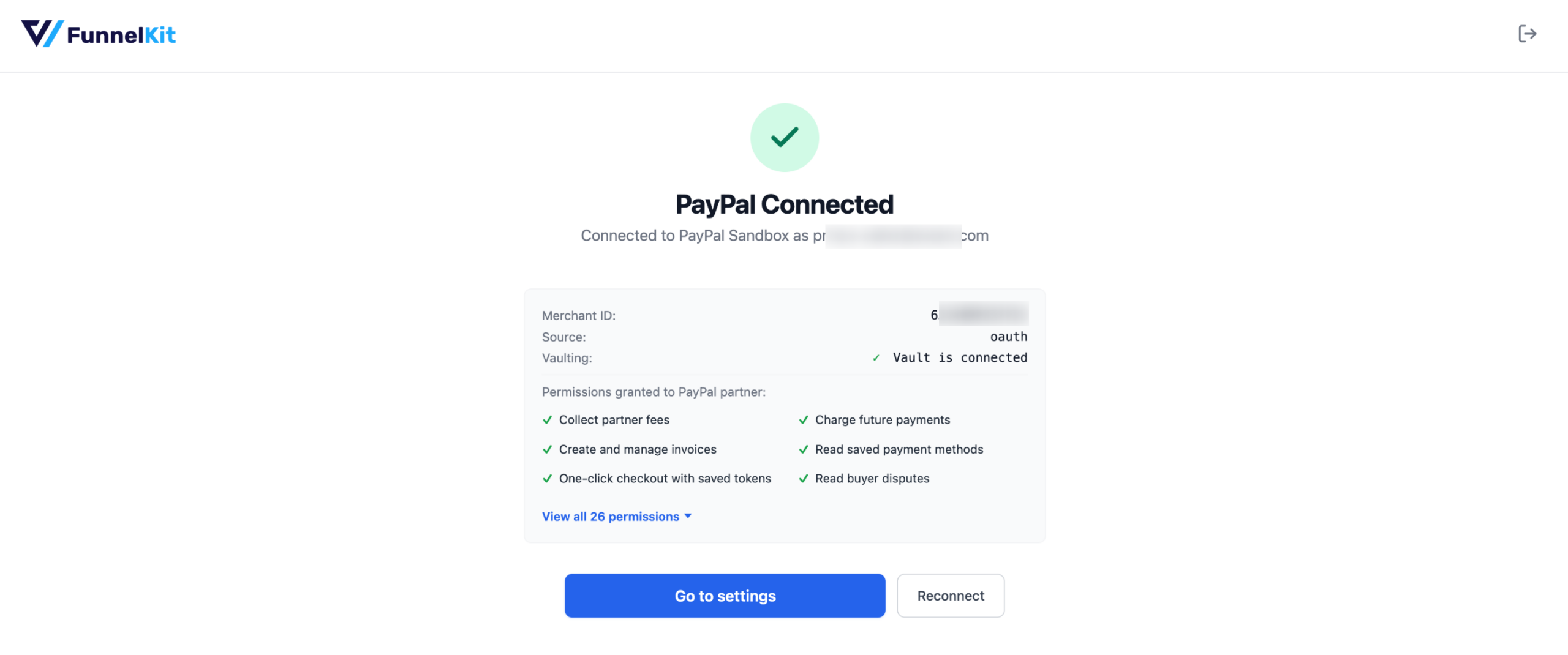 PayPal connected
