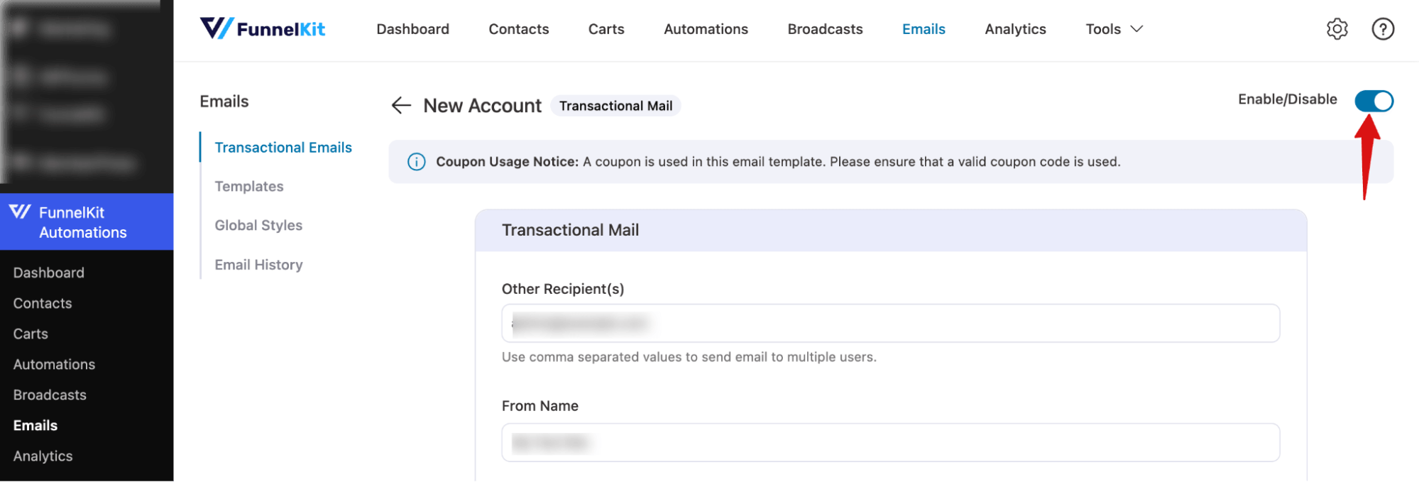 activate custom WooCommerce welcome email