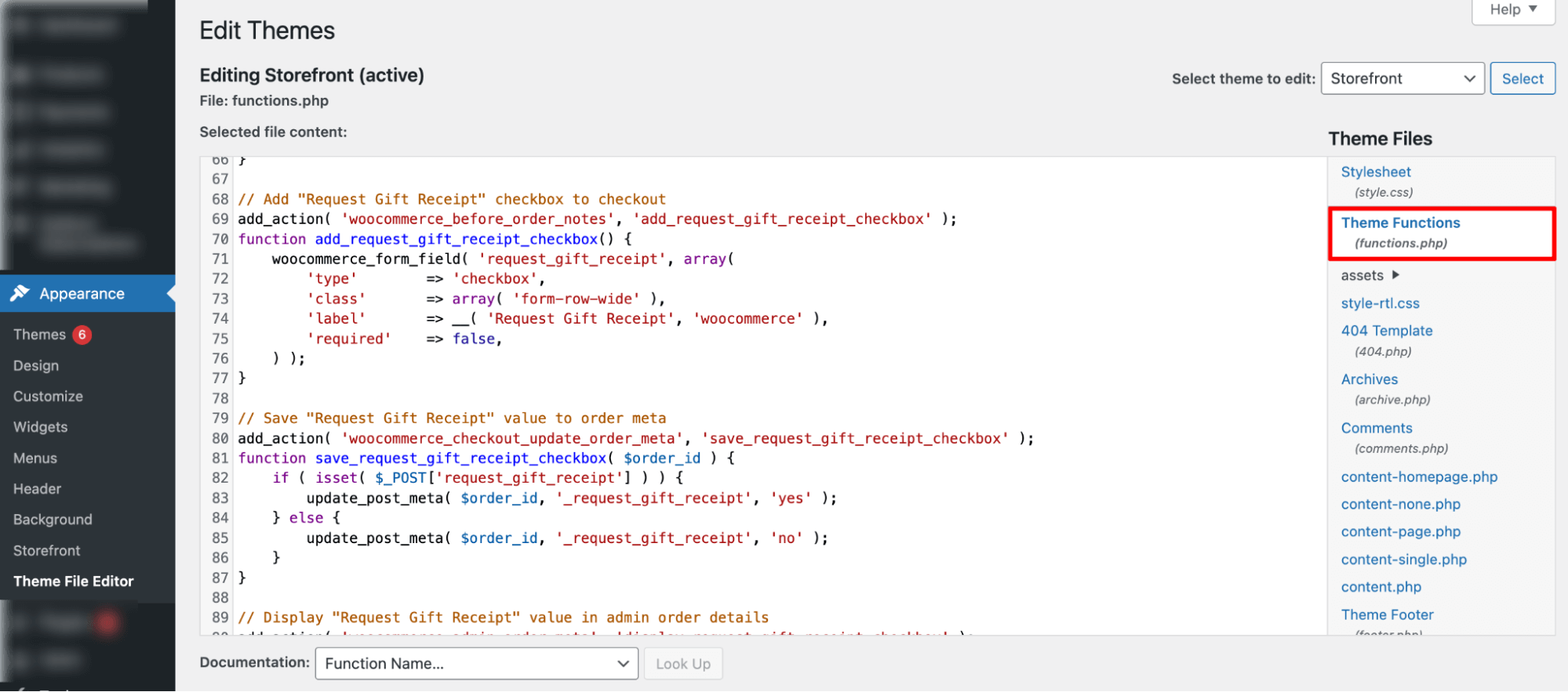 add custom code to function php file to add checkbox field to checkout page