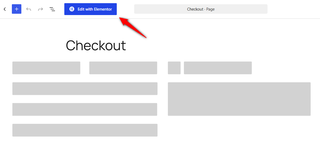 Click on the 'Edit with Elementor' button.