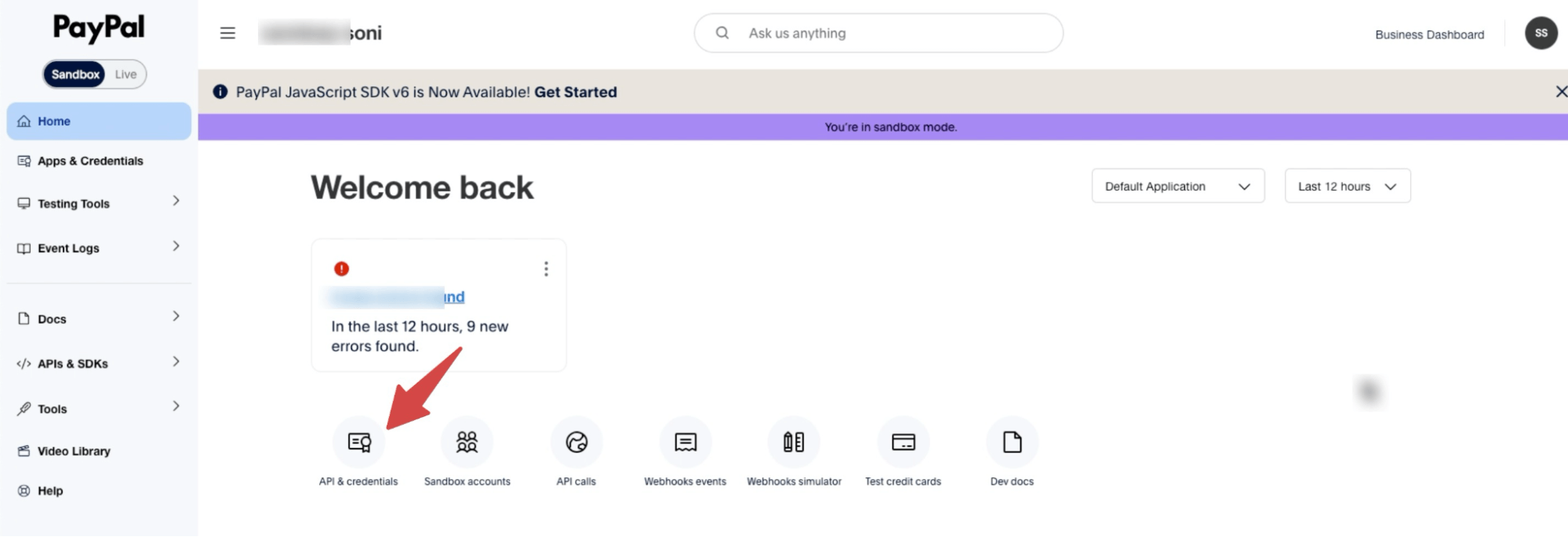 Here, from the dashboard, go to API & Credentials. 
