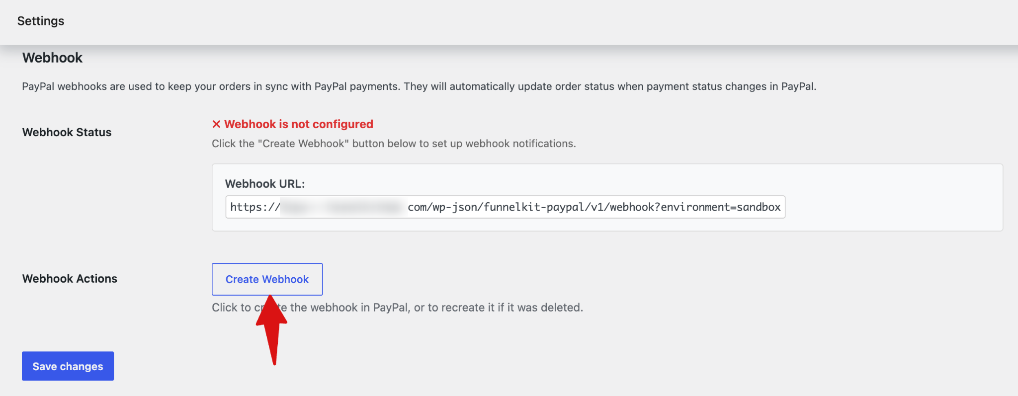 create webhook