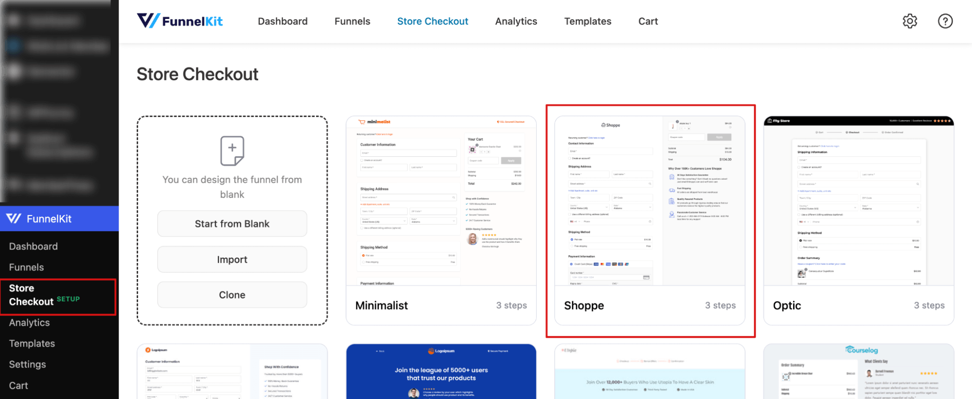 preview shoppe template