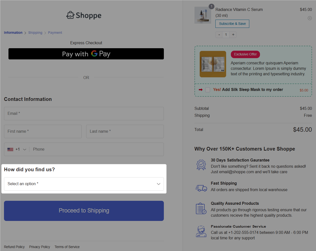 preview of your woocommerce checkout page with custom dropdown field