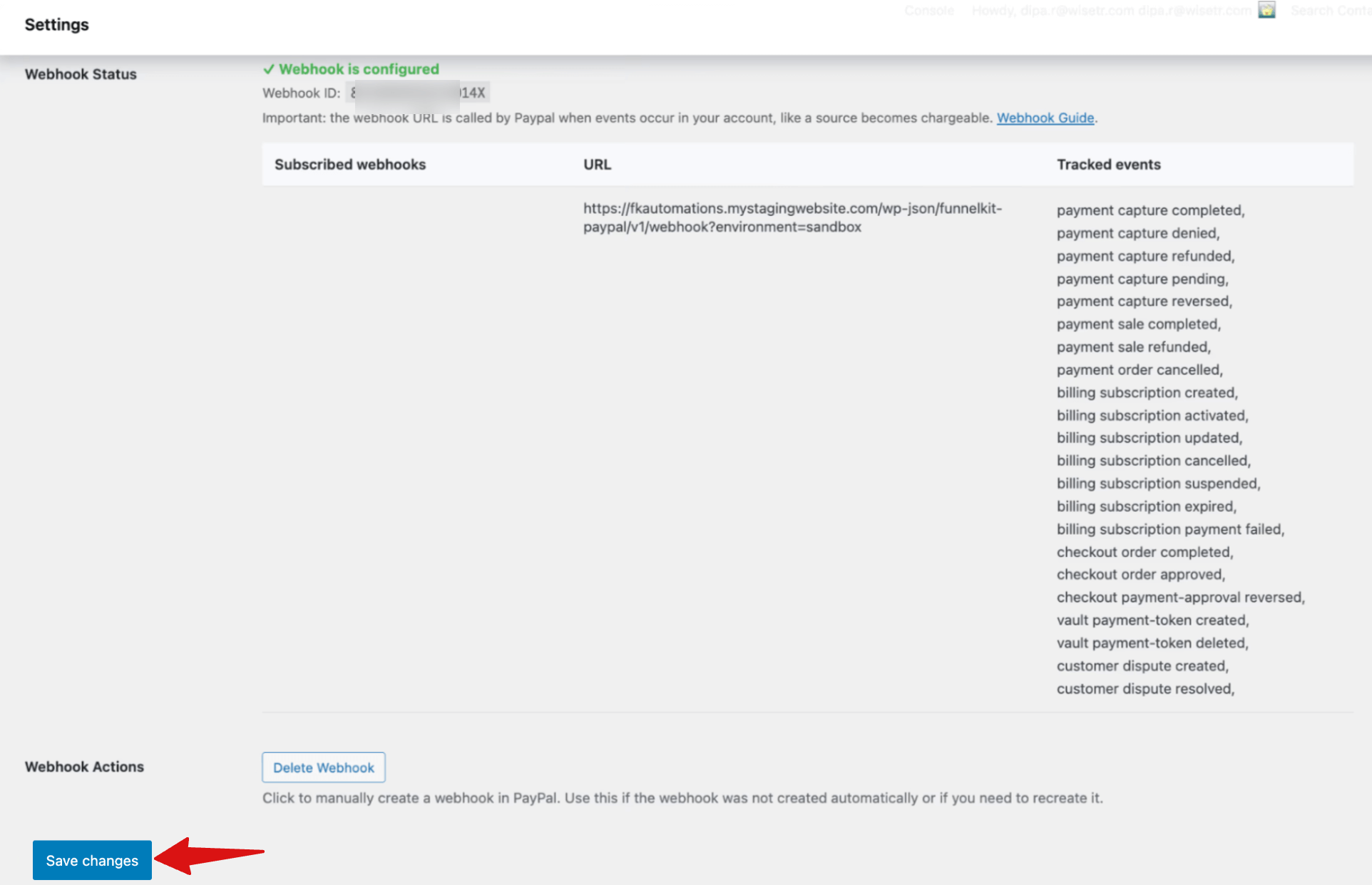 save after web creation