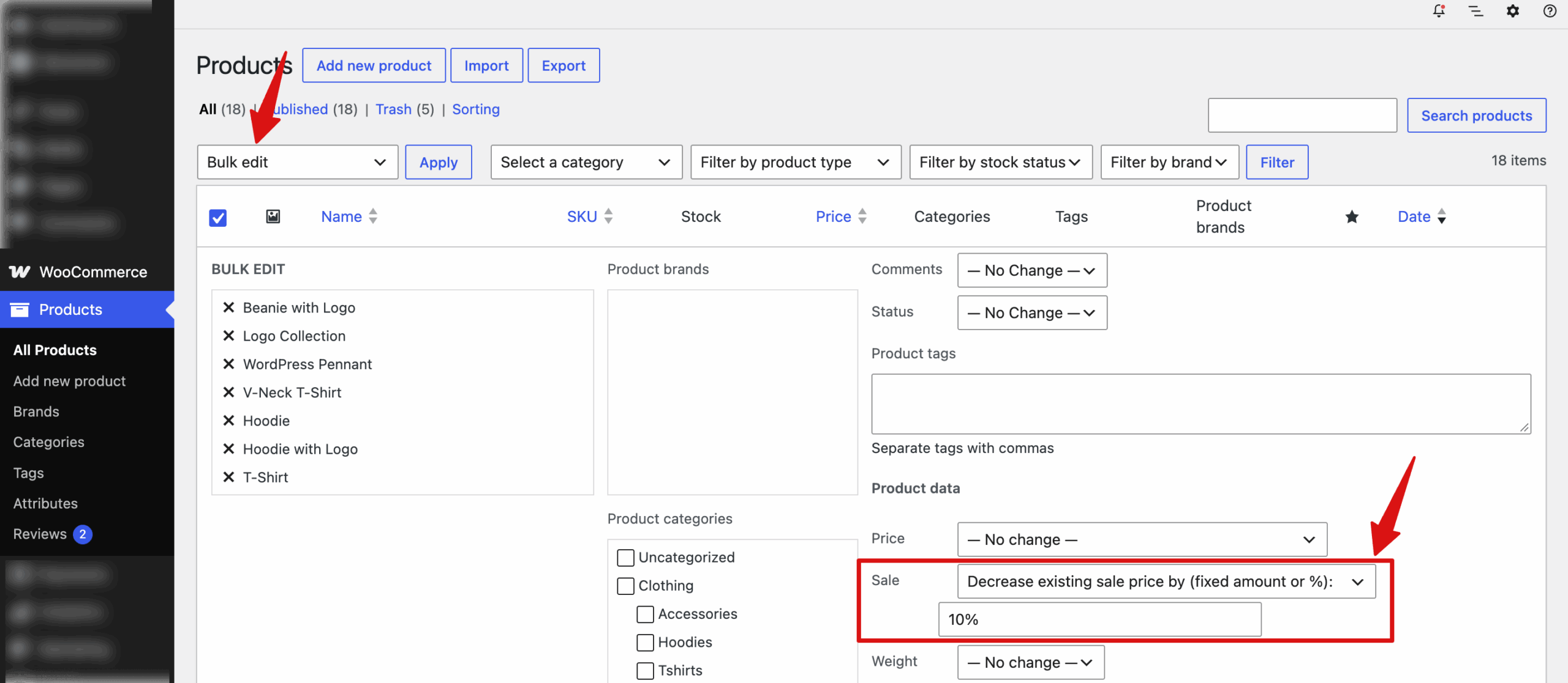 set flash sale for bulk product using WooCommerce default settings