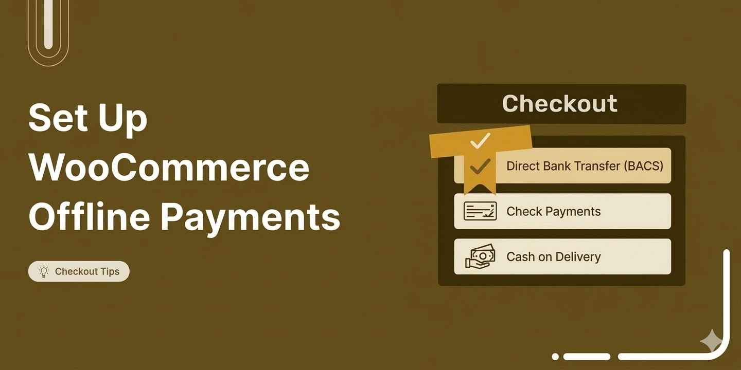 How To Set Up WooCommerce Offline Payments: Bank Transfer, Check, and COD