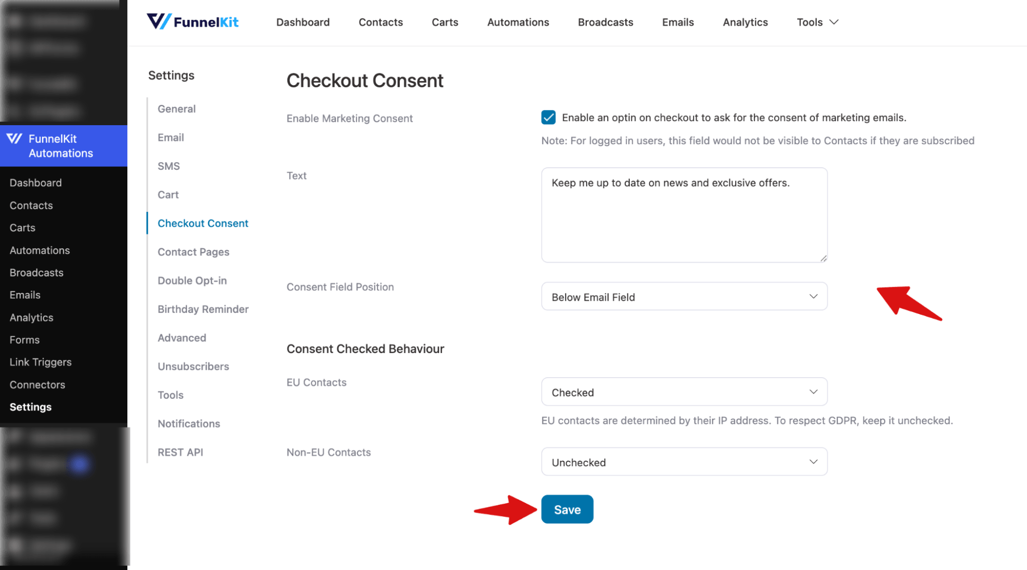 configure Newsletter Opt-In Checkbox to WooCommerce Checkout