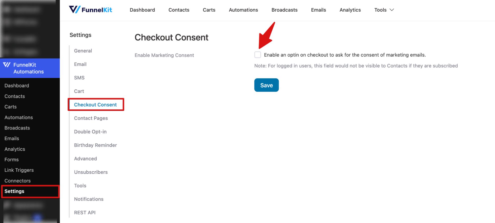 enable an optin newsletter option on WooCommerce checkout
