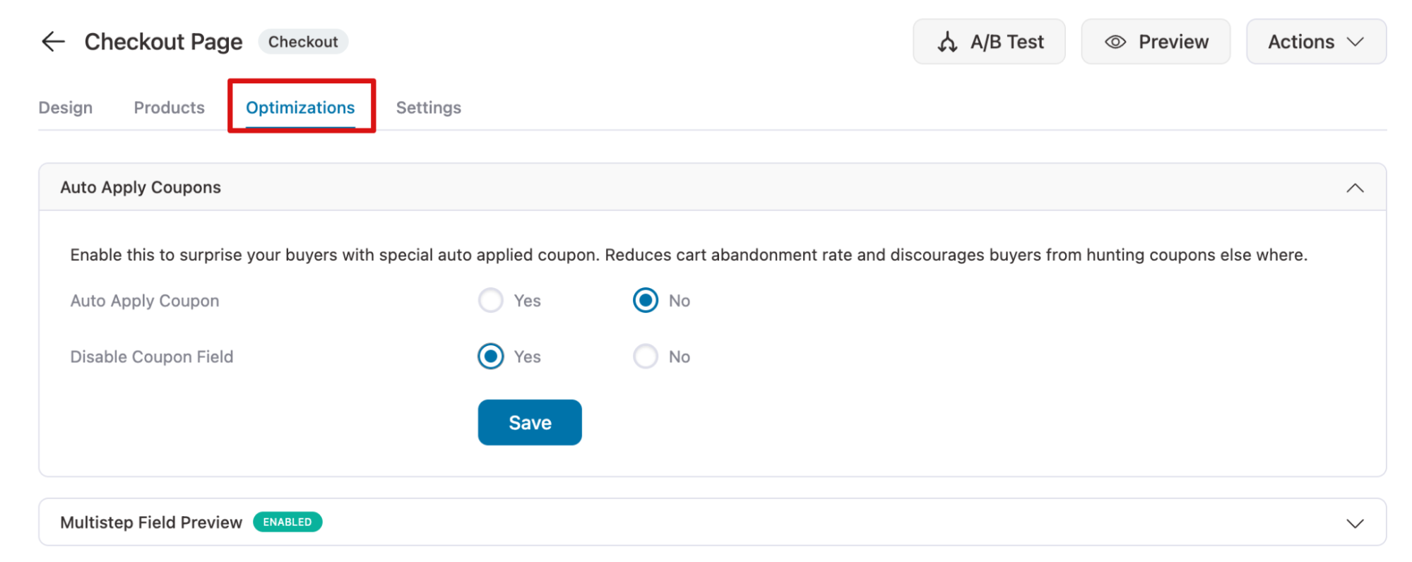 Disable the Coupon Field in FunnelKit Checkout Mini Cart