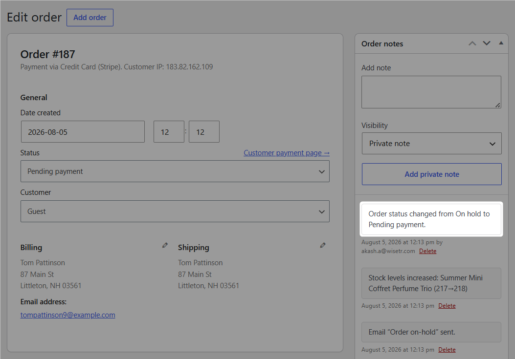 Webhook returns 200, but the order stays pending