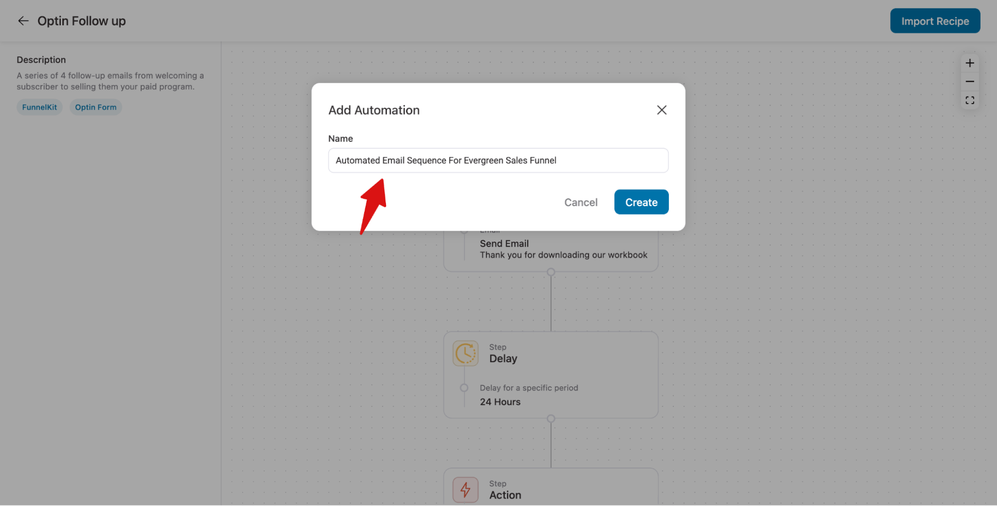 create a evergreen email automation