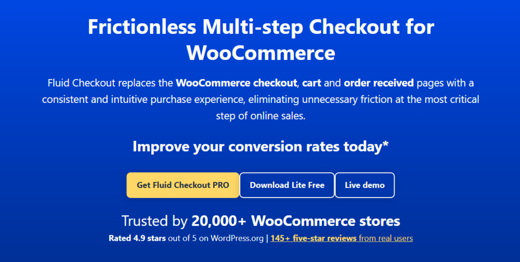 fluid checkout plugin for woocommerce one page checkout