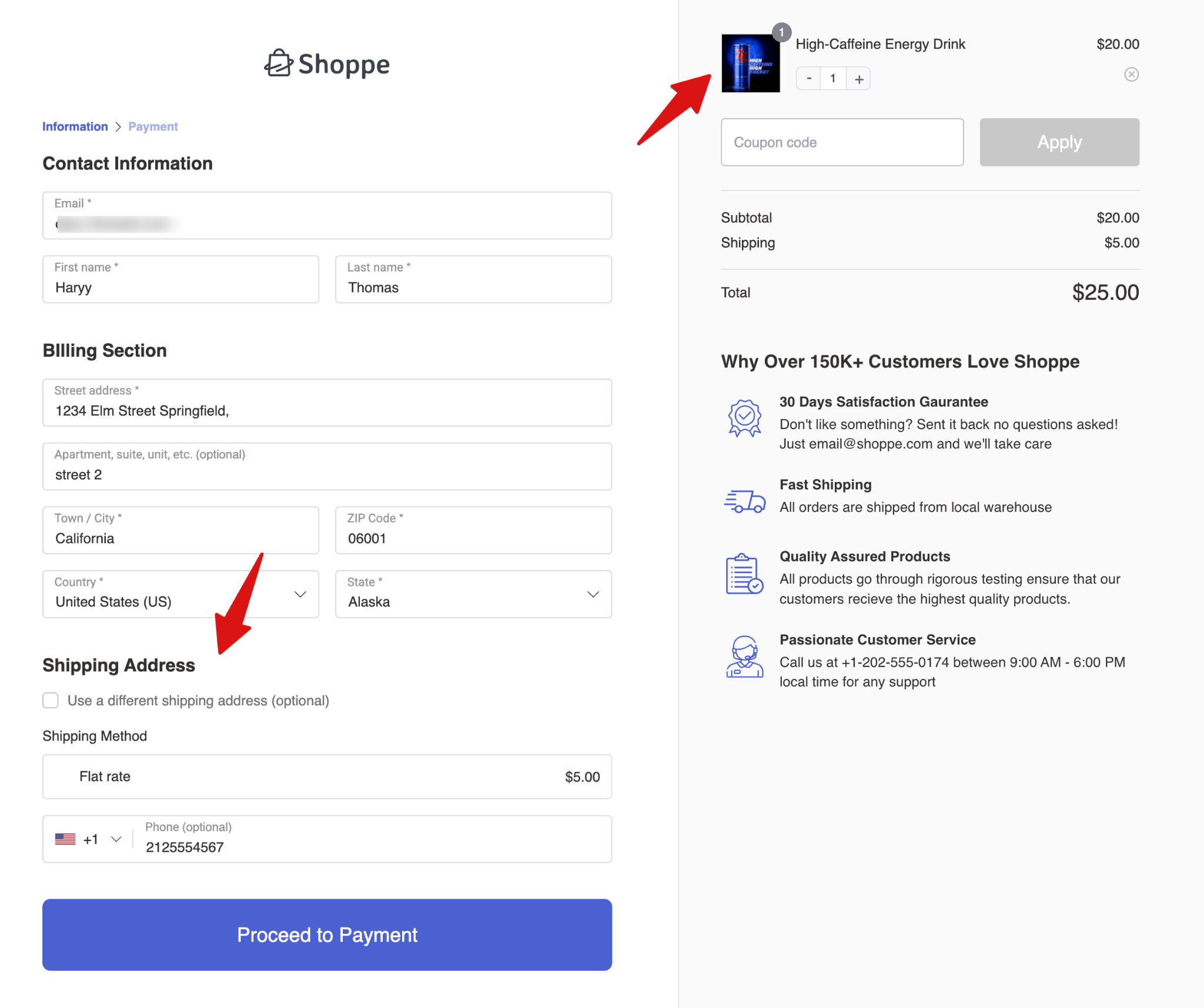 Checkout preview showing conditional section hidden because cart conditions are not satisfied