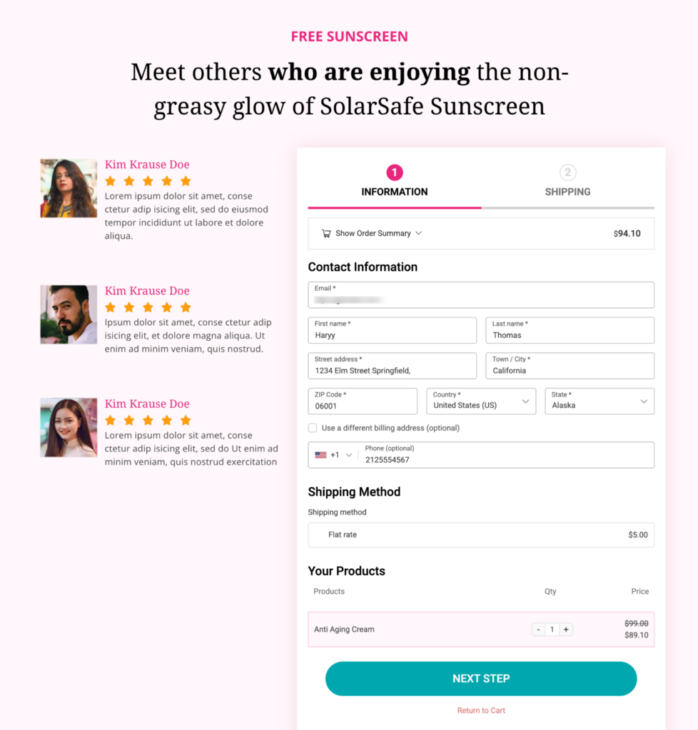 Customer redirected to category assigned checkout page