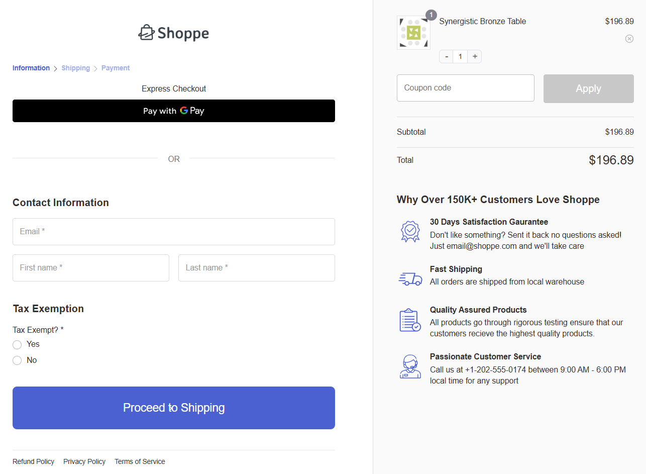 preview the woocommerce conditional checkout page