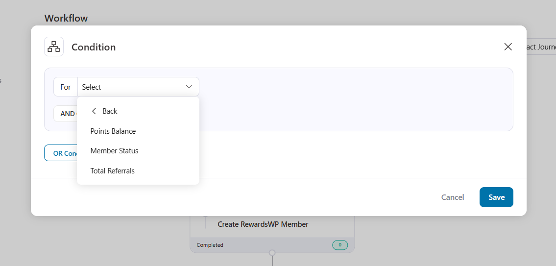 rewardswp if else conditions in funnelkit automations 3.8.0