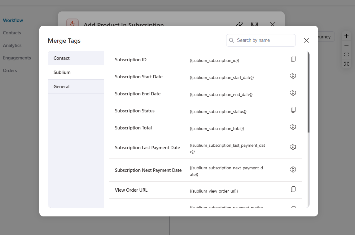 merge tags for sublium subscriptions inside funnelkit automations 3.8.0