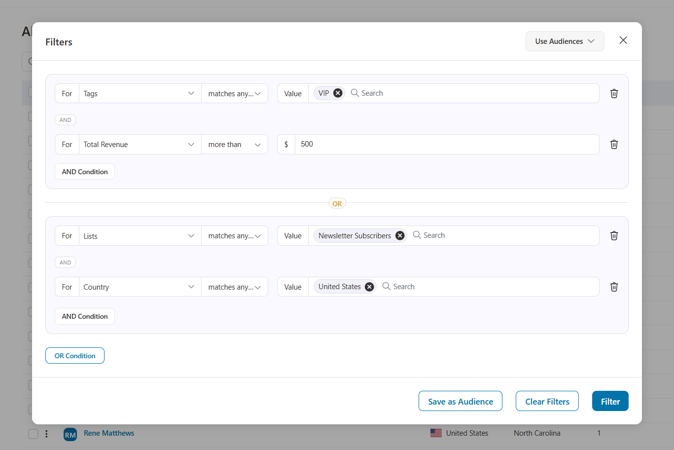 Target high-value customers or engaged subscribers using contact filters - FunnelKit Automations 3.8.0